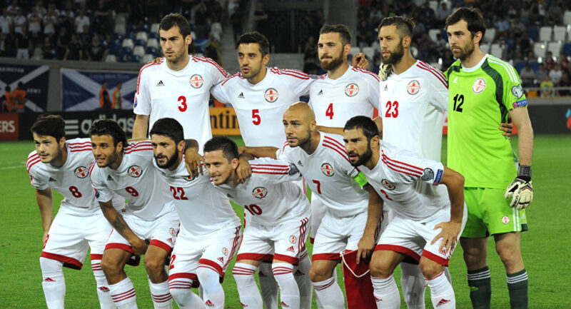 Сборная Грузии по футболу принимает сборную Испании