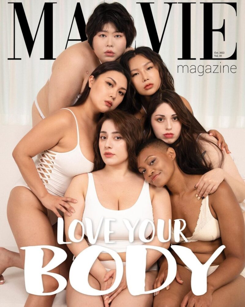 София Квиникадзе известная по своему блогу «Depressed Georgian in South Korea», снялась для обложки известного французского журнала Malvie под лозунгом «Love Your BODY»