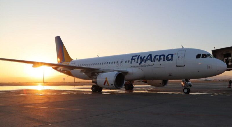 Армянская бюджетная авиакомпания «Fly Arna» осуществила первый полет по маршруту Ереван-Тбилиси-Ереван