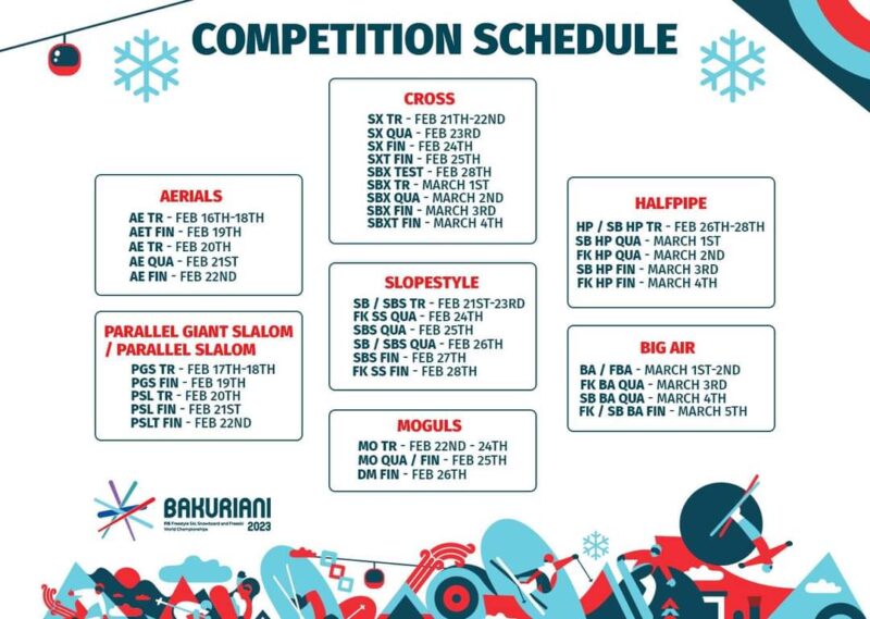 Вход на соревнования чемпионата мира по фристайлу и сноуборду в Бакуриани будет бесплатным