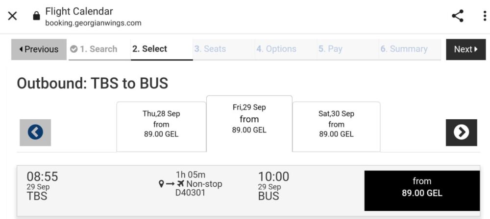 У местной авиакомпании «Georgian Wings» появились достаточно экономные билеты по маршруту Тбилиси-Батуми