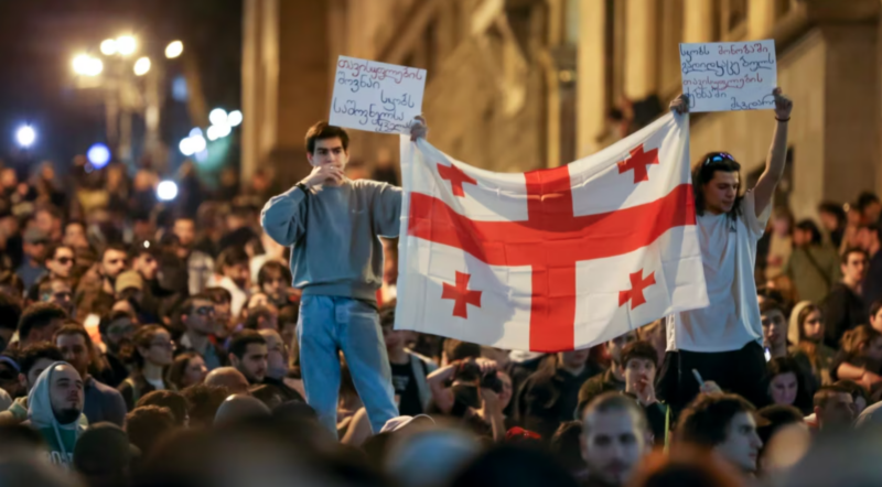 Акция против закона “Об иностранном влиянии” пятый день подряд проходит в Тбилиси