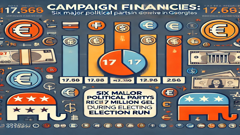 В разгар предвыборной кампании шесть основных политических партий и объединений Грузии получили доходы в размере 17,7 млн лари (6,5 млн$)