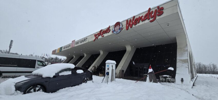 Снегопад в Терджола на трассе Батуми – Тбилиси