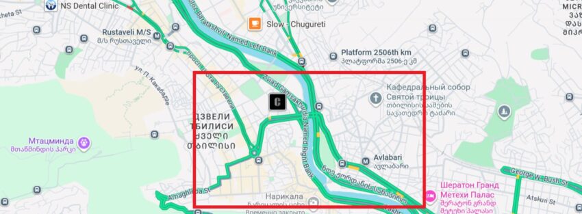 17 мая (в воскресенье) большая часть центра Тбилиси будет перекрыта для движения любых видов транспорта